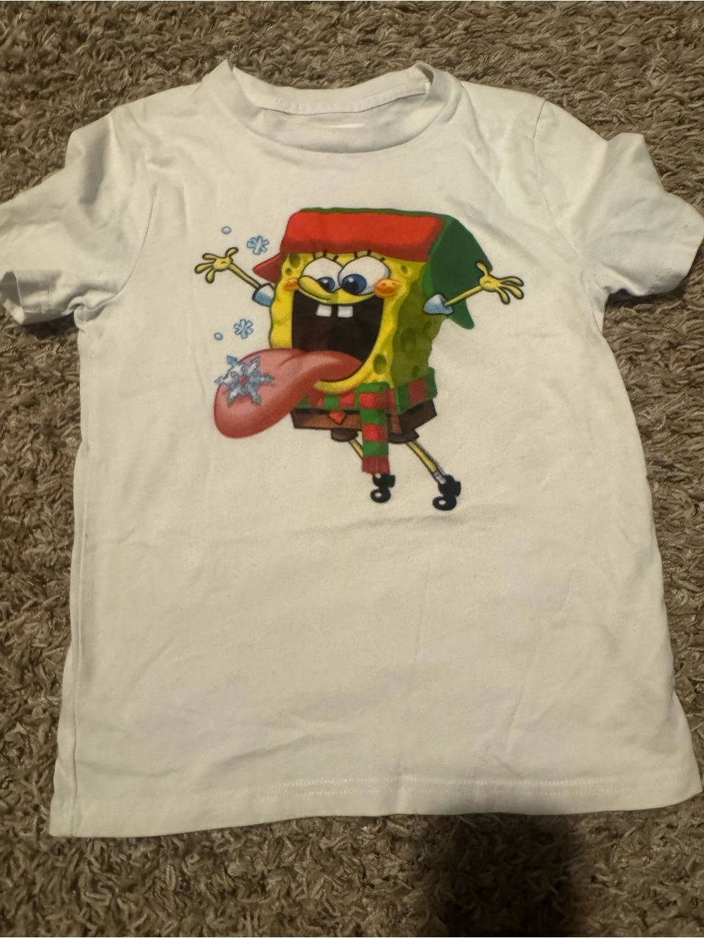 A&F Kids SpongeBob Holiday Tee size 7/8